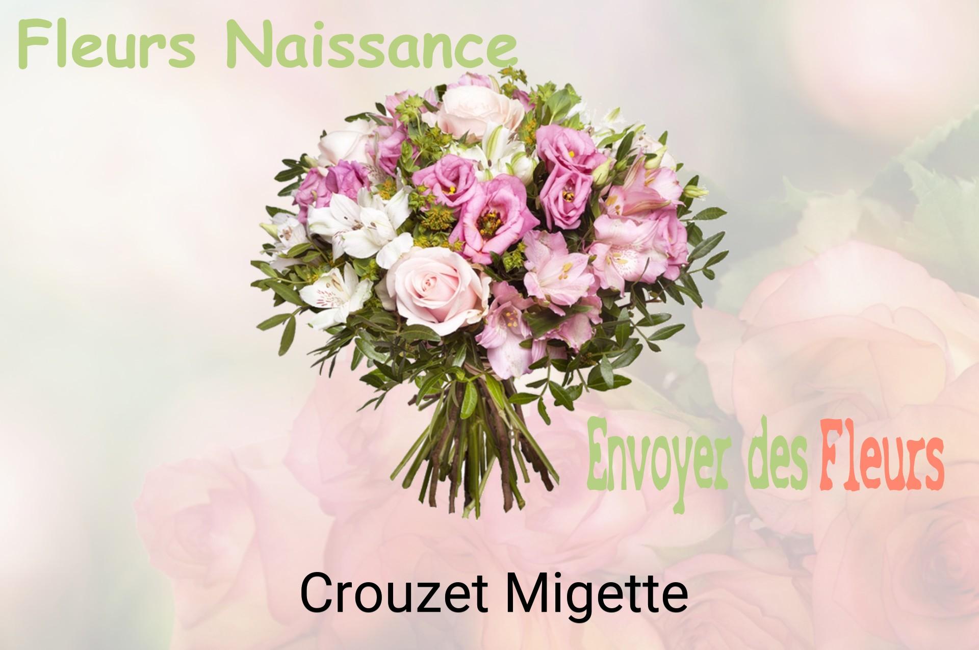 Bouquet de fleurs de naissance livré à Crouzet-Migette